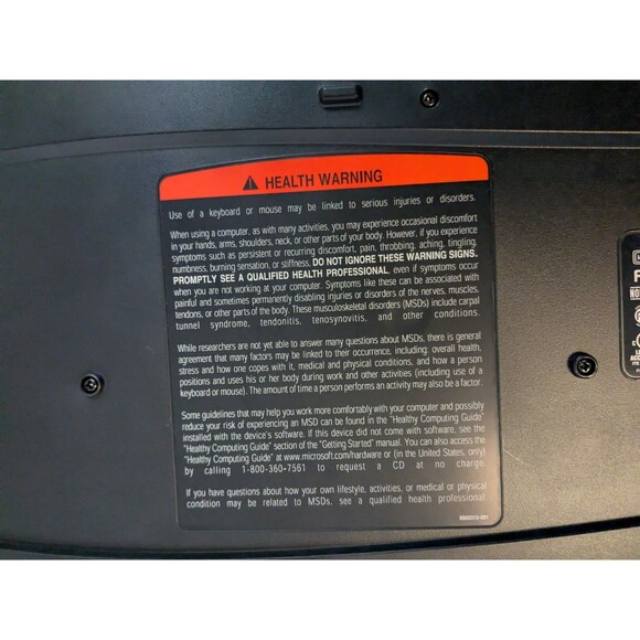 Microsoft Keyboard Model 1031 USB Wired Digital Media 1.0A KC-0405 Black Silver - Picture 6 of 6